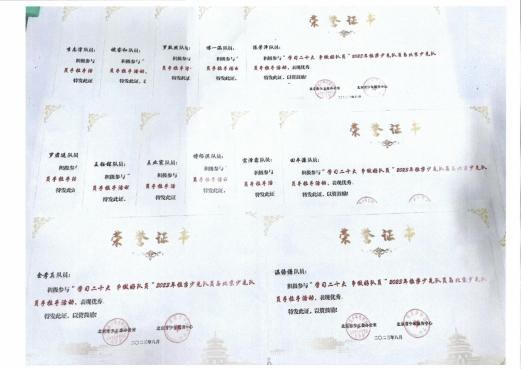 2023年拉萨少先队员与北京少先队员(首儿团少先队员代表)手拉手活动荣誉证书