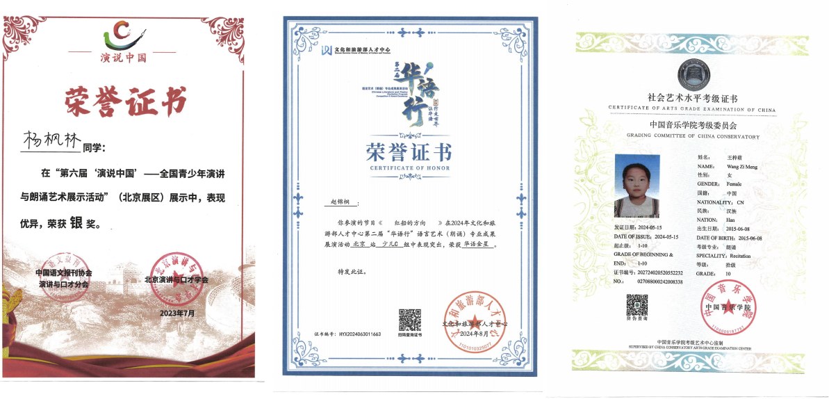 学员荣誉证书